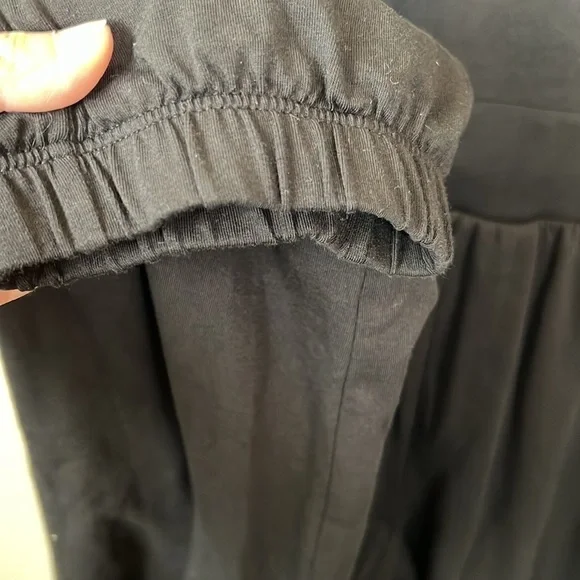 ATM Anthony Thomas Melillo Ruched Cotton Blend Jogger Jumpsuit In Black Size S - Picture 9 of 10